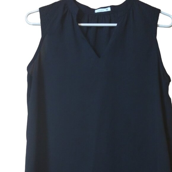 Soprano Women's Small Black Sleeveless Pullover Career Office Blouse - Picture 2 of 4